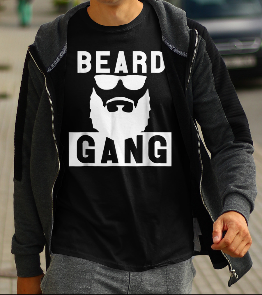 Beard Gang Beard And Mustache Sunglasses T-Shirt