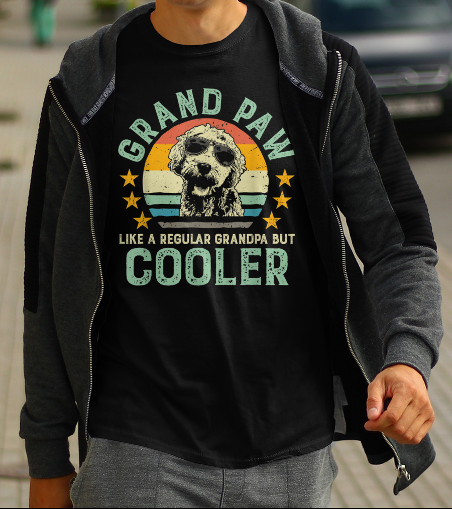 Grand Paw Retro Sunglasses Dog Like A Regular Grandpa But Cooler T-Shirt