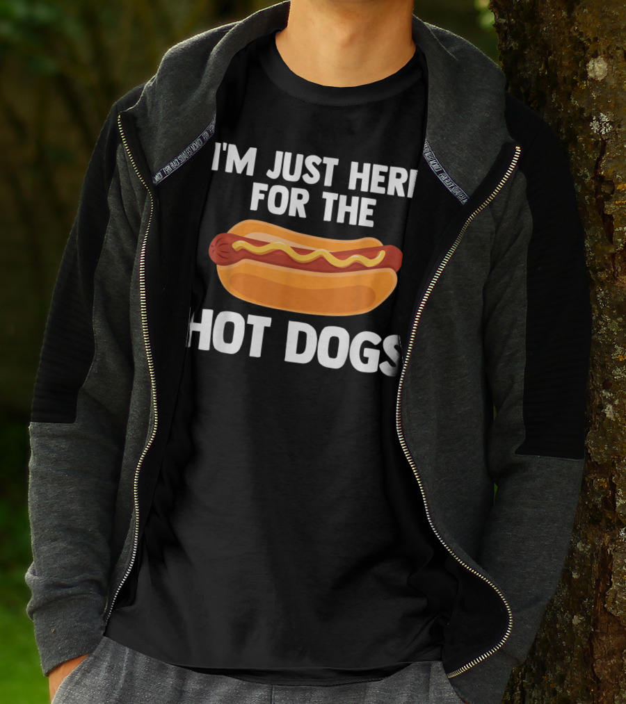 I'm Just Here For The Hot Dogs Fun Food T-Shirt