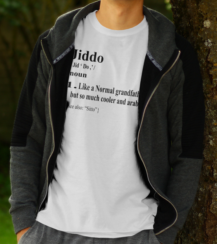 Jiddo Definition Noun Like A Normal Grandfather But So Much Cooler And Arabic T-Shirt