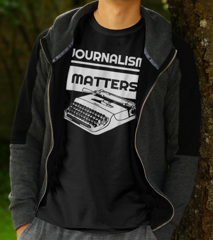 Journalism Matters Typewriter NotTheEnemy Free Press T-Shirt