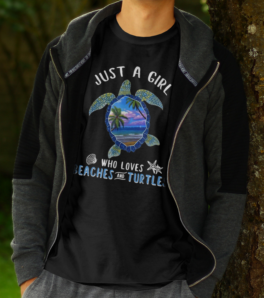Just A Girl Who Loves Beaches And Turtles T-Shirt