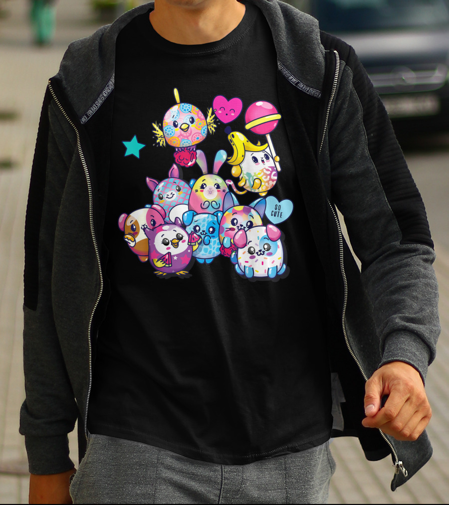 Pikmi Pops Friends So Cute Party With Colorful Characters T-Shirt