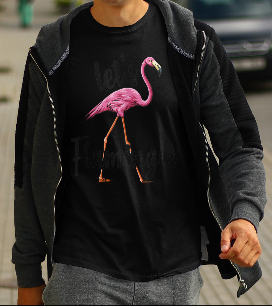 Let's Flamingle Pink Flamingo Bird Tank Top T-Shirt