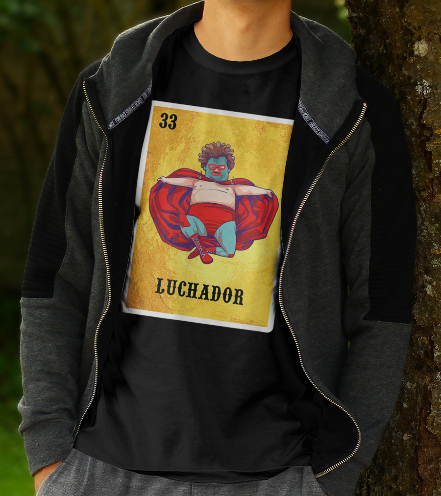 Luchador Masked Wrestler El Lucha Libre Number 33 T-Shirt