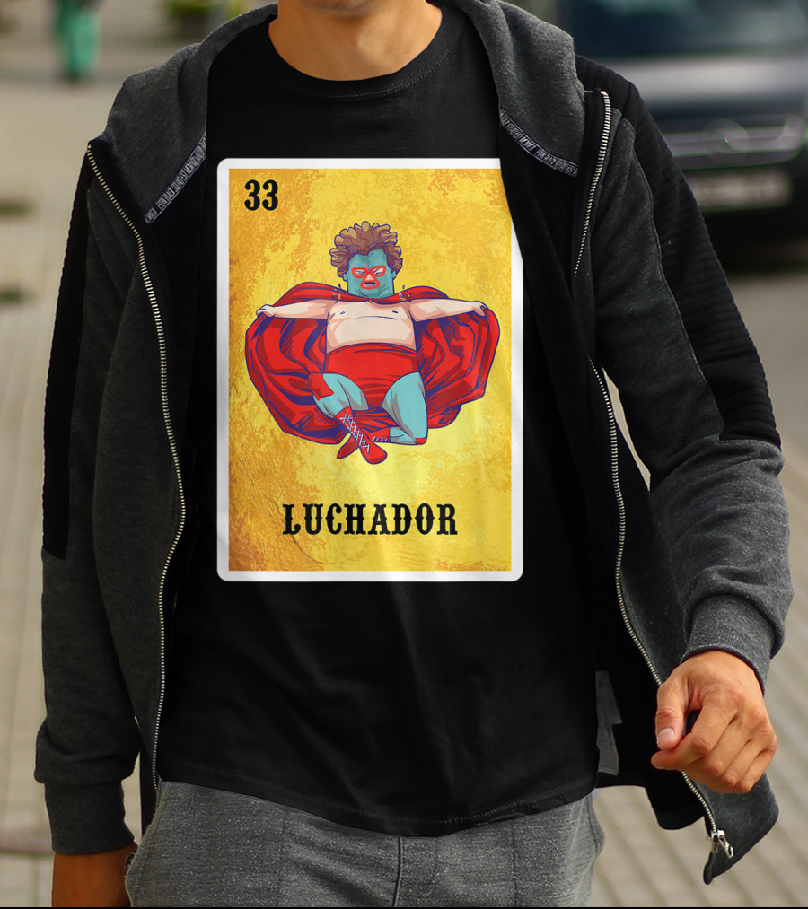 Luchador Masked Wrestler El Lucha Libre Number 33 T-Shirt