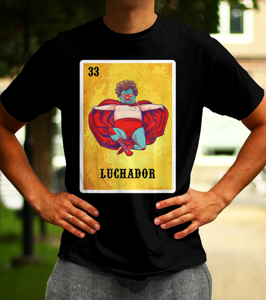 Luchador Masked Wrestler El Lucha Libre Number 33 T-Shirt