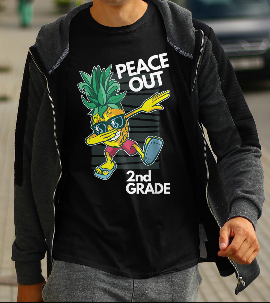 Peace Out Pineapple Dabbing 2nd Grade T-Shirt