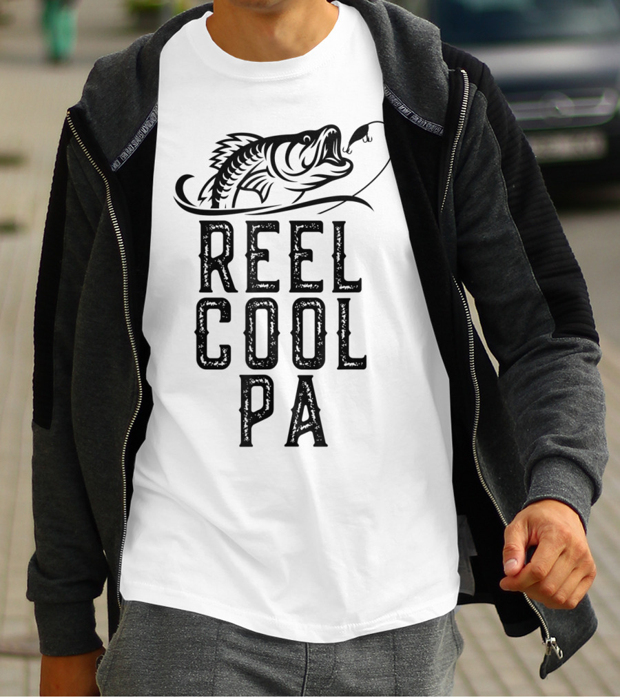 Reel Cool Pa Father's Day Fishing Fan Gift T-Shirt