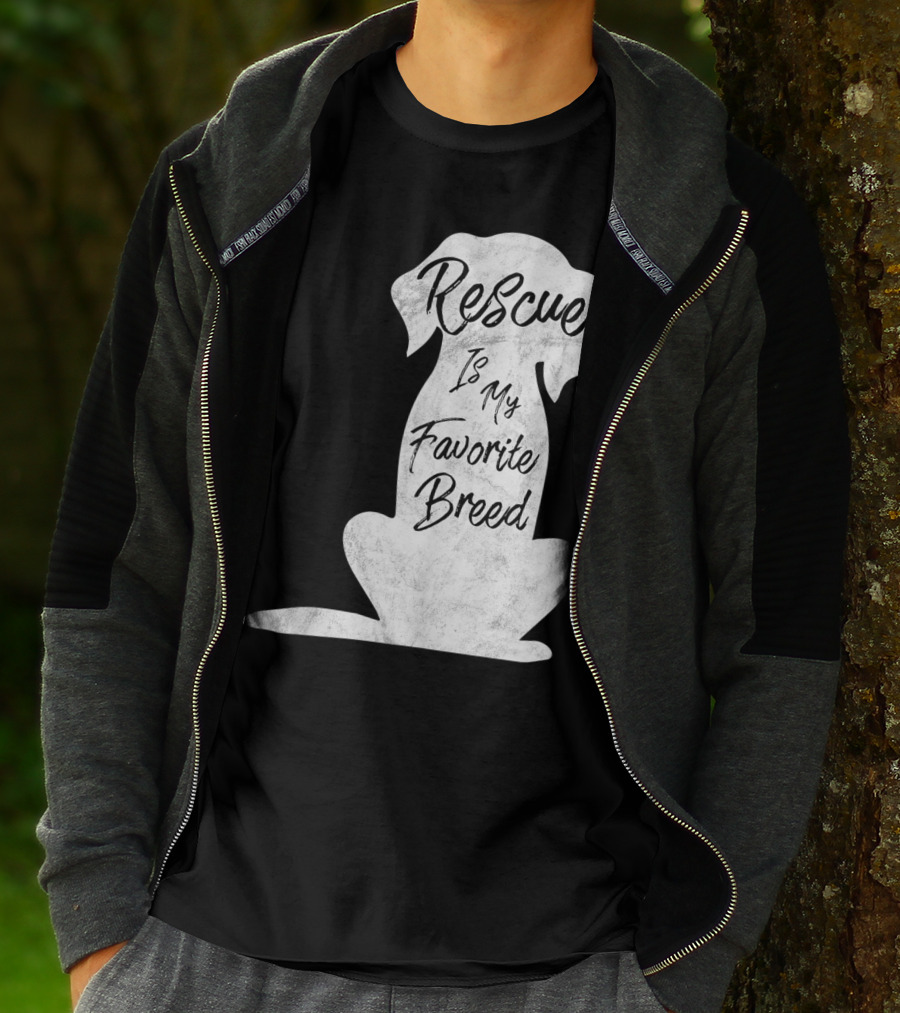 Rescue Is My Favorite Breed Dog T-Shirt