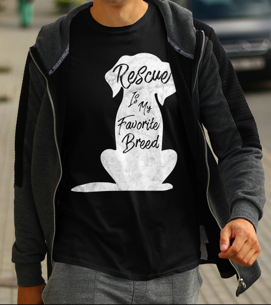 Rescue Is My Favorite Breed Dog T-Shirt