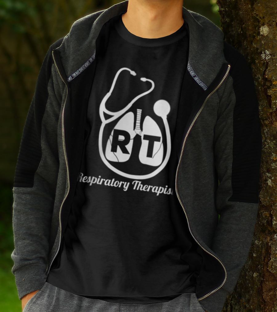 Respiratory Therapist RT Stethoscope Lung Care Week Pocket T-Shirt