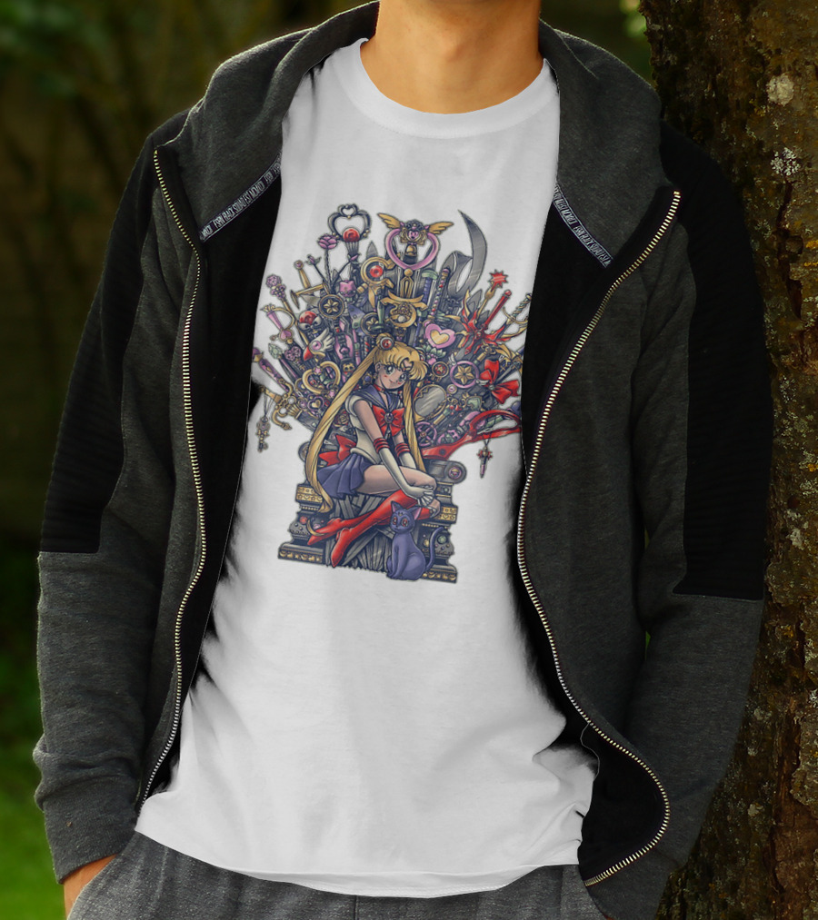 Sailor Moon Magic Throne With Keys And Cat T-Shirt