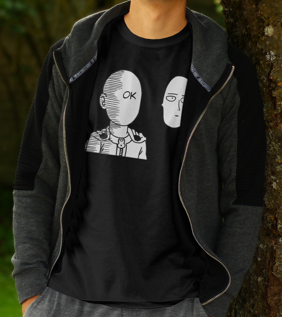 Saitama OK Face Oppai Otaku Manga T-Shirt