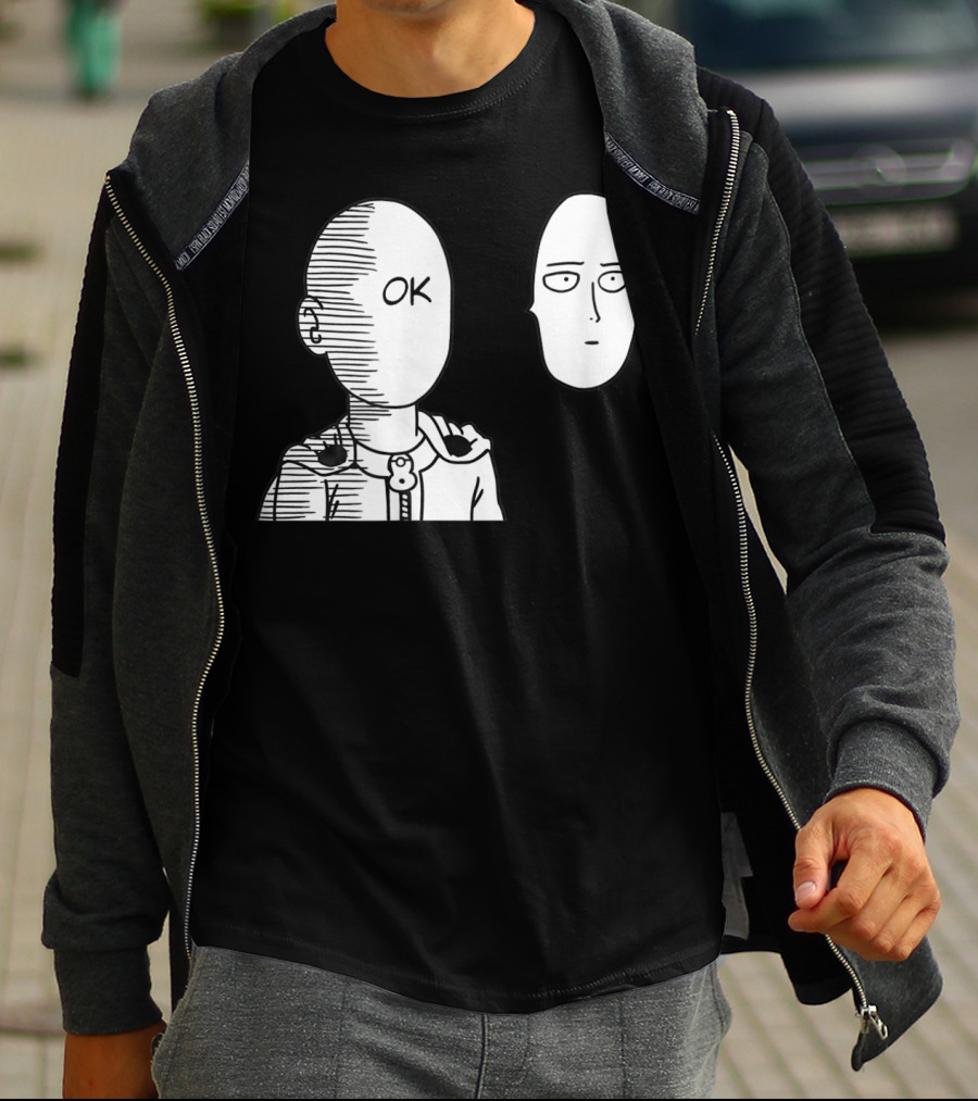 Saitama OK Face Oppai Otaku Manga T-Shirt