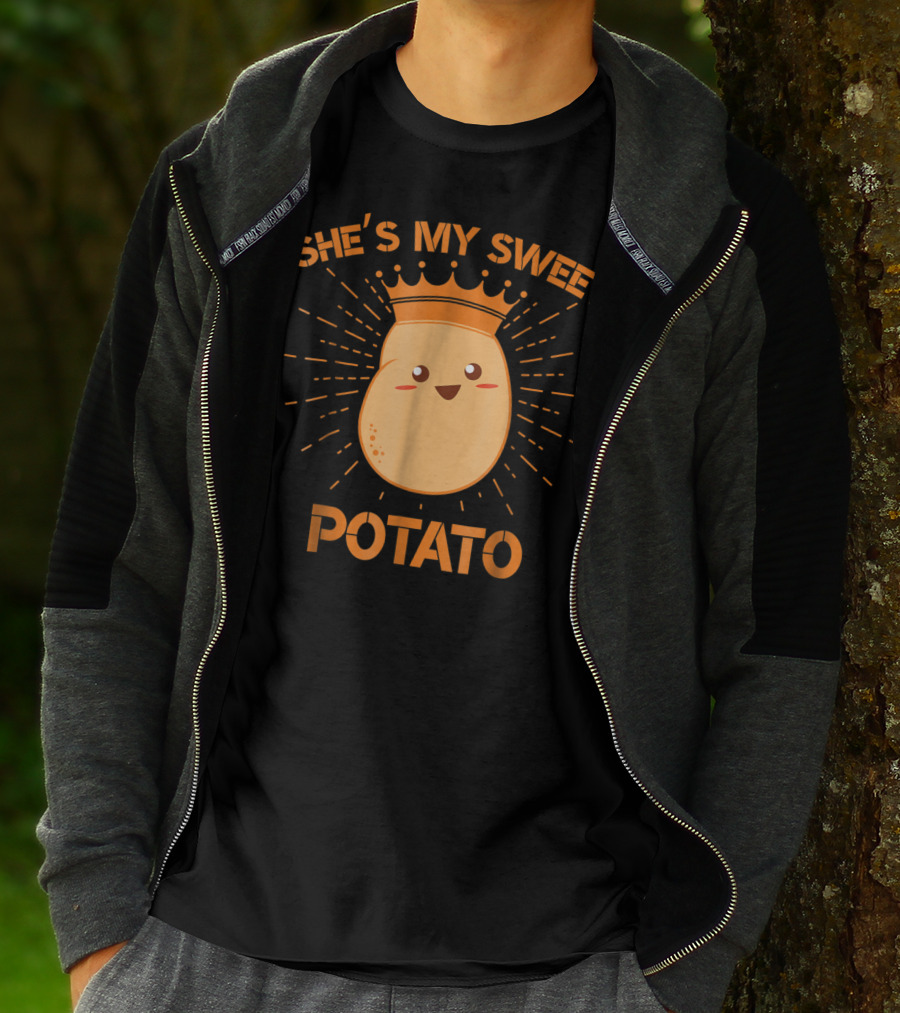 She's My Sweet Potato Potato King Cute Cartoon T-Shirt