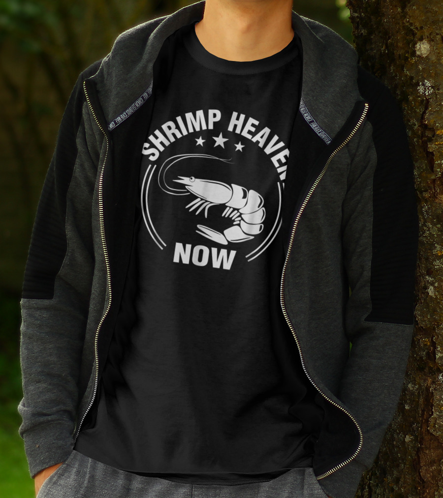 Shrimp Heaven Now Funny And Me Stars Iconic Image T-Shirt
