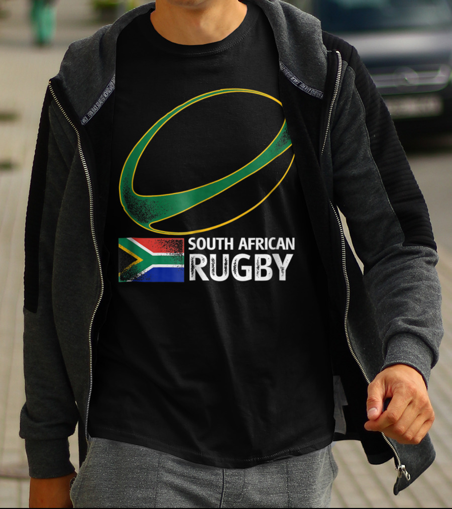 South African Rugby Springbok Flag Emblem South Africa T-Shirt