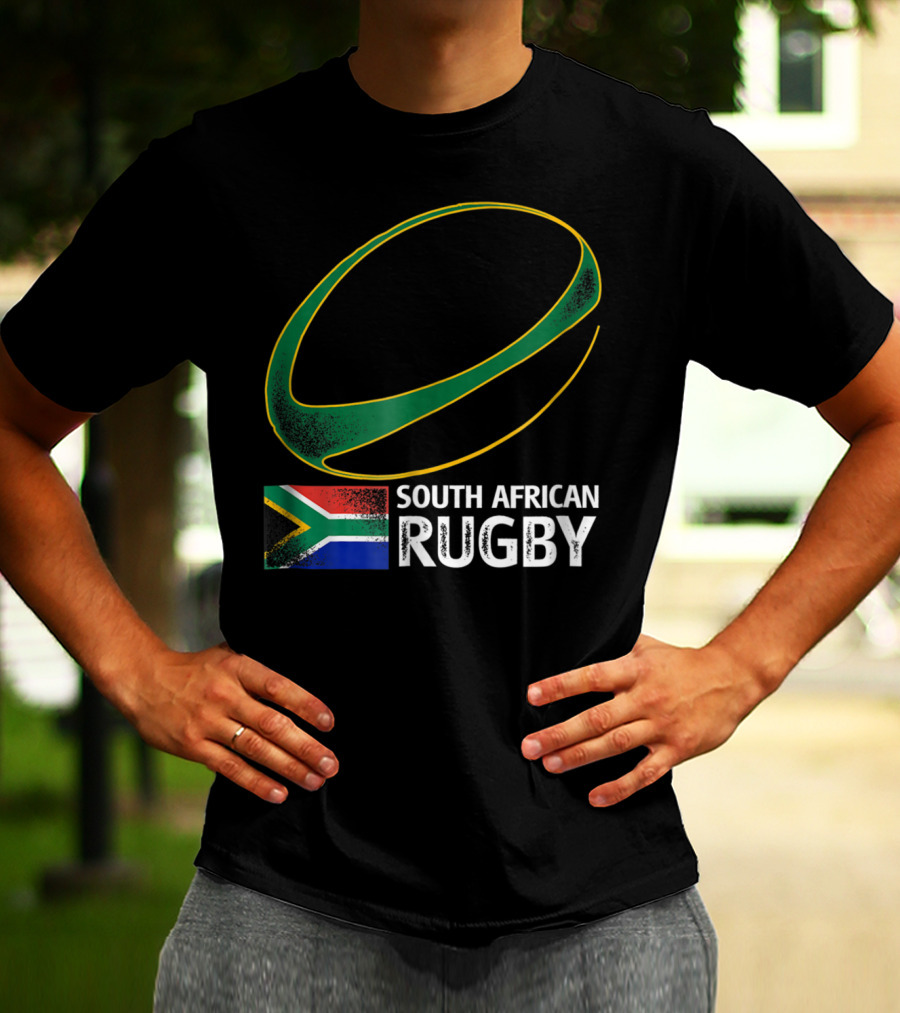 South African Rugby Springbok Flag Emblem South Africa T-Shirt
