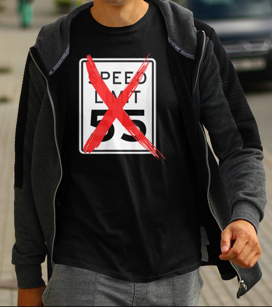 Speed Limit 55 Red Crossed Car Enthusiast T-Shirt