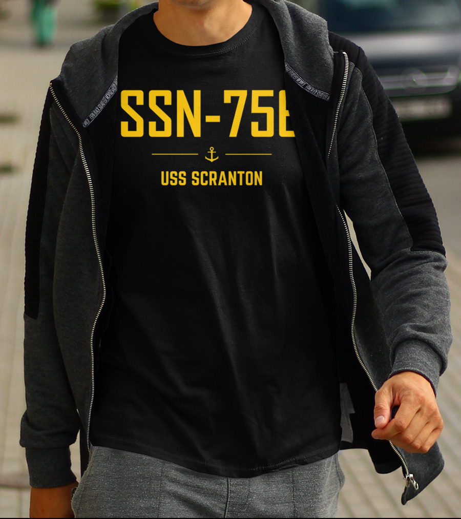 SSN-756 USS Scranton Anchor Symbol Navy Submarine T-Shirt