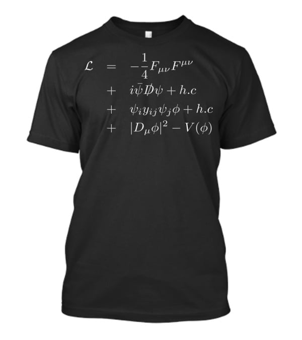 Lagrangian Equation Of The Standard Model In Particle Physics T-Shirt