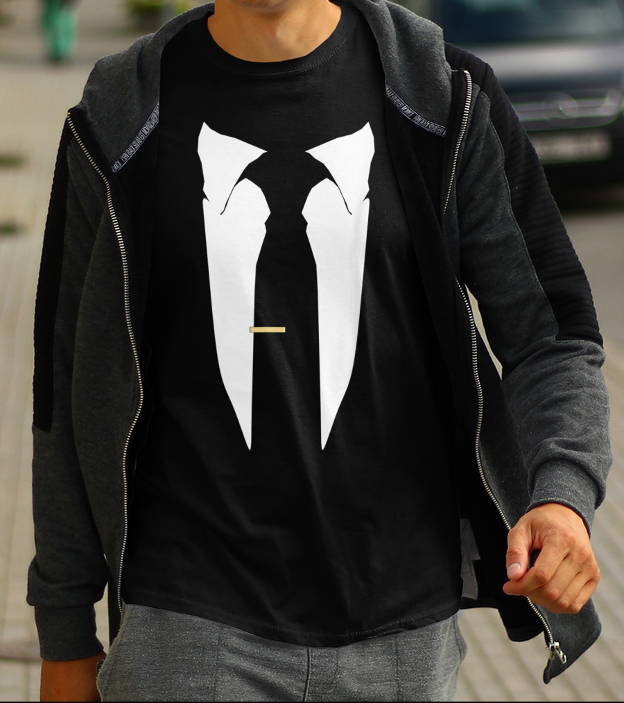 Tuxedo Suit Tie Wedding Prom Bachelor Ceremony T-Shirt