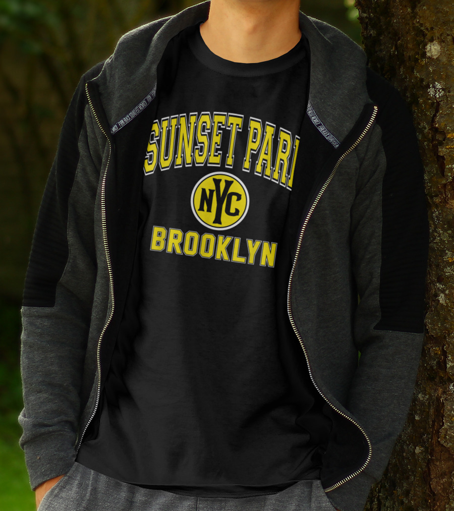 Sunset Park NYC Brooklyn Varsity Style Yellow T-Shirt
