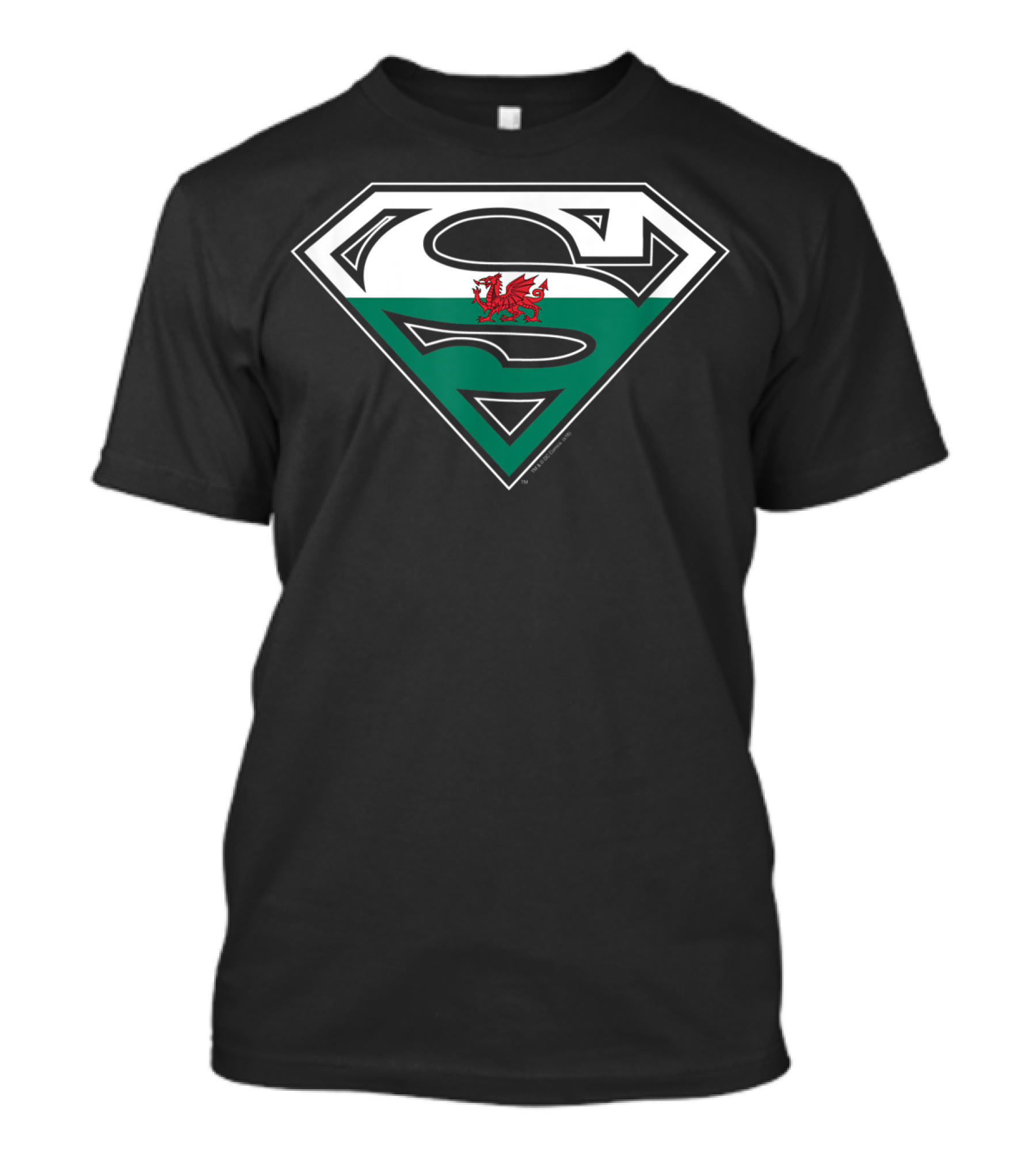 Superman S Logo With Welsh Flag Dragon T-Shirt