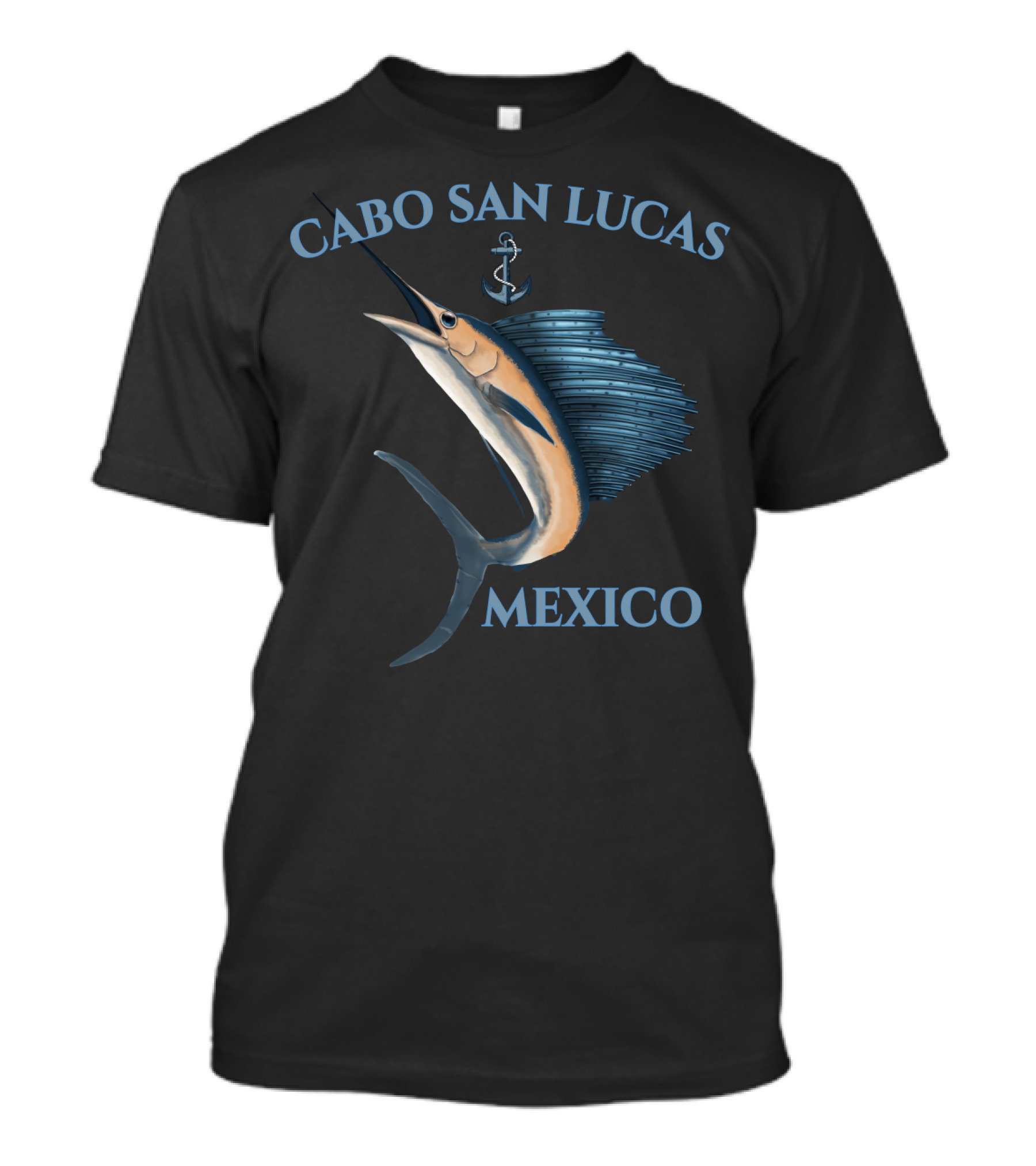 Cabo San Lucas Mexico Swordfish Marlin Anchor T-Shirt