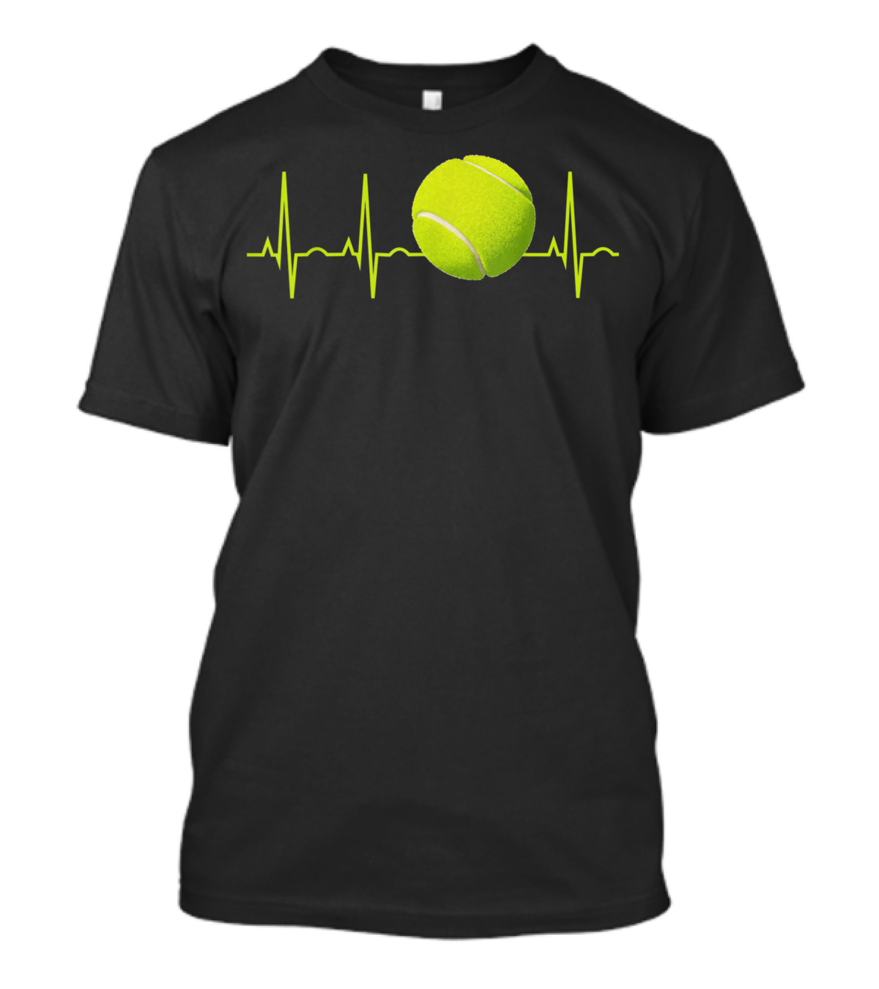 Tennis Lover Heartbeat Tennis Ball T-Shirt