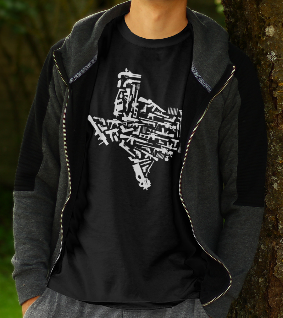 Texas Gun Map Second Amendment T-Shirt