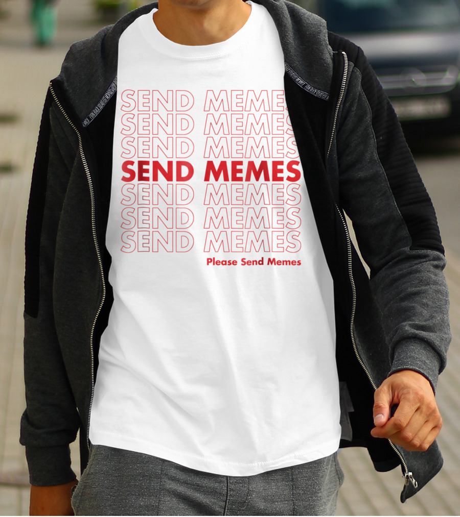Please Send Memes Pattern Thank You Send Memes Plastic Bag T-Shirt
