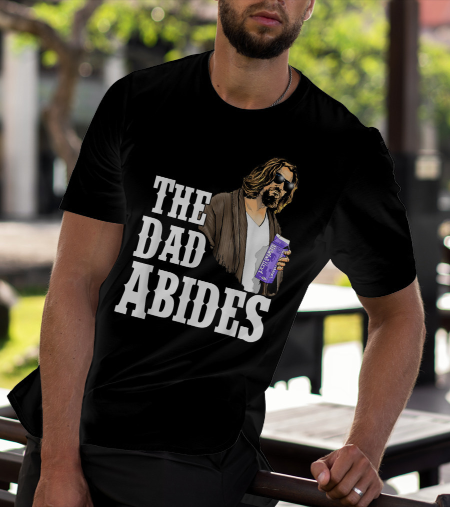 The Dad Abides Cool Milk Carton Robe Sunglasses T-Shirt