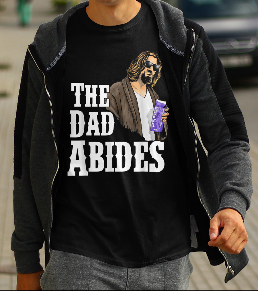 The Dad Abides Cool Milk Carton Robe Sunglasses T-Shirt
