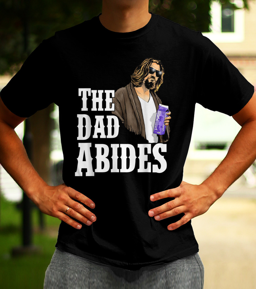 The Dad Abides Cool Milk Carton Robe Sunglasses T-Shirt