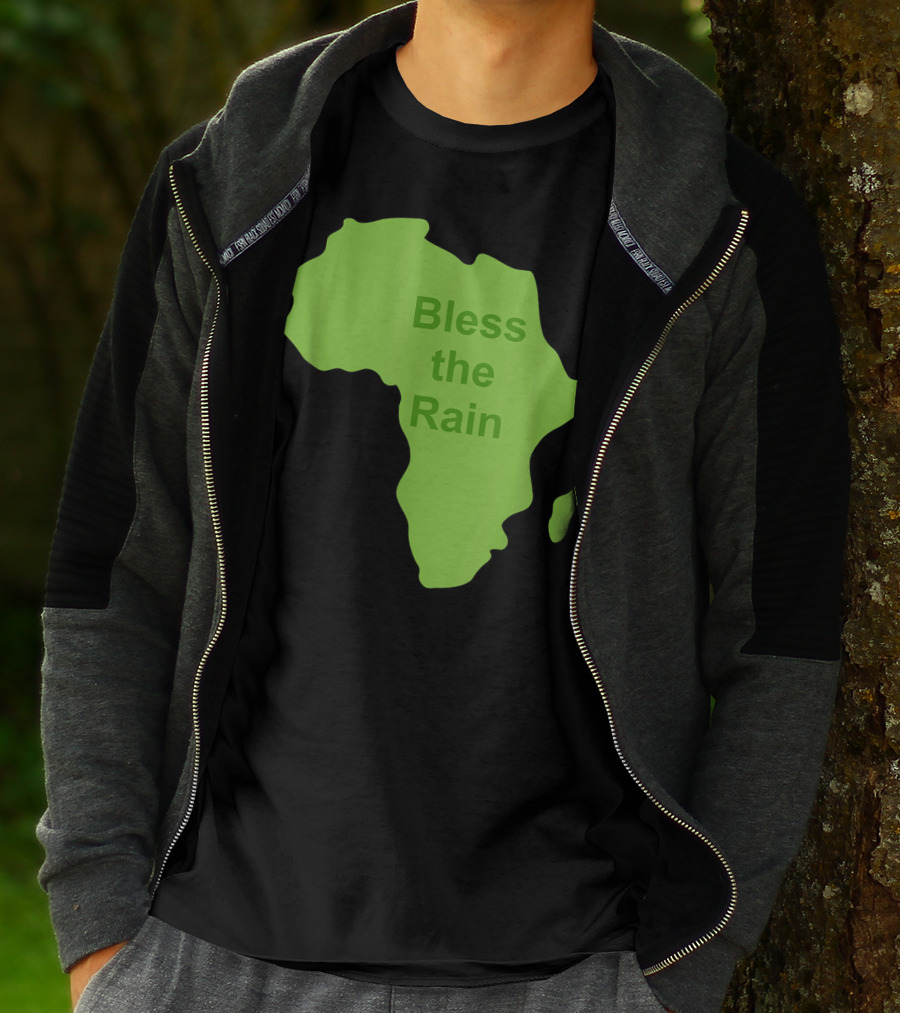 Toto Africa Bless The Rain Green Africa Shape T-Shirt