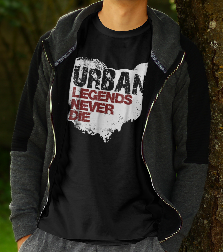 Urban Legends Never Die Ohio State Map T-Shirt