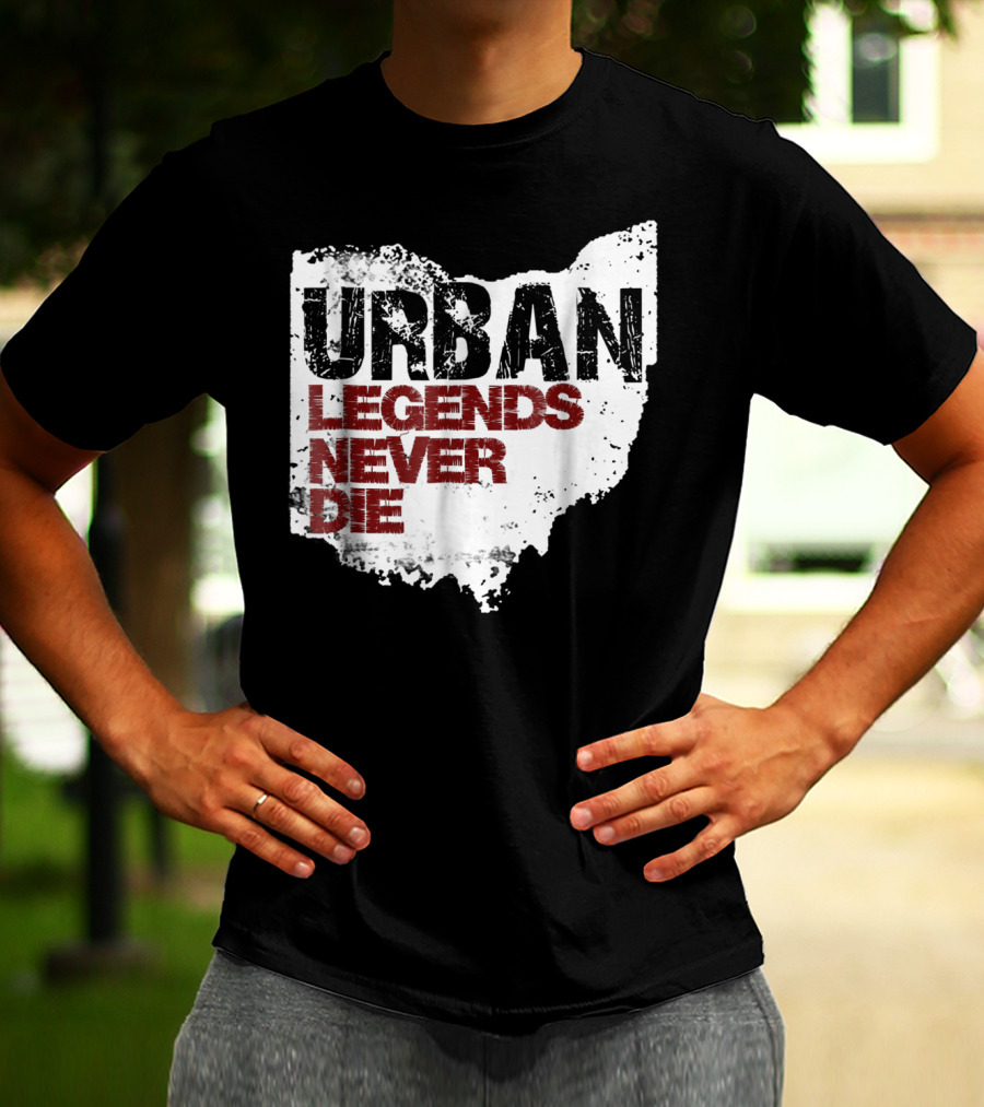 Urban Legends Never Die Ohio State Map T-Shirt