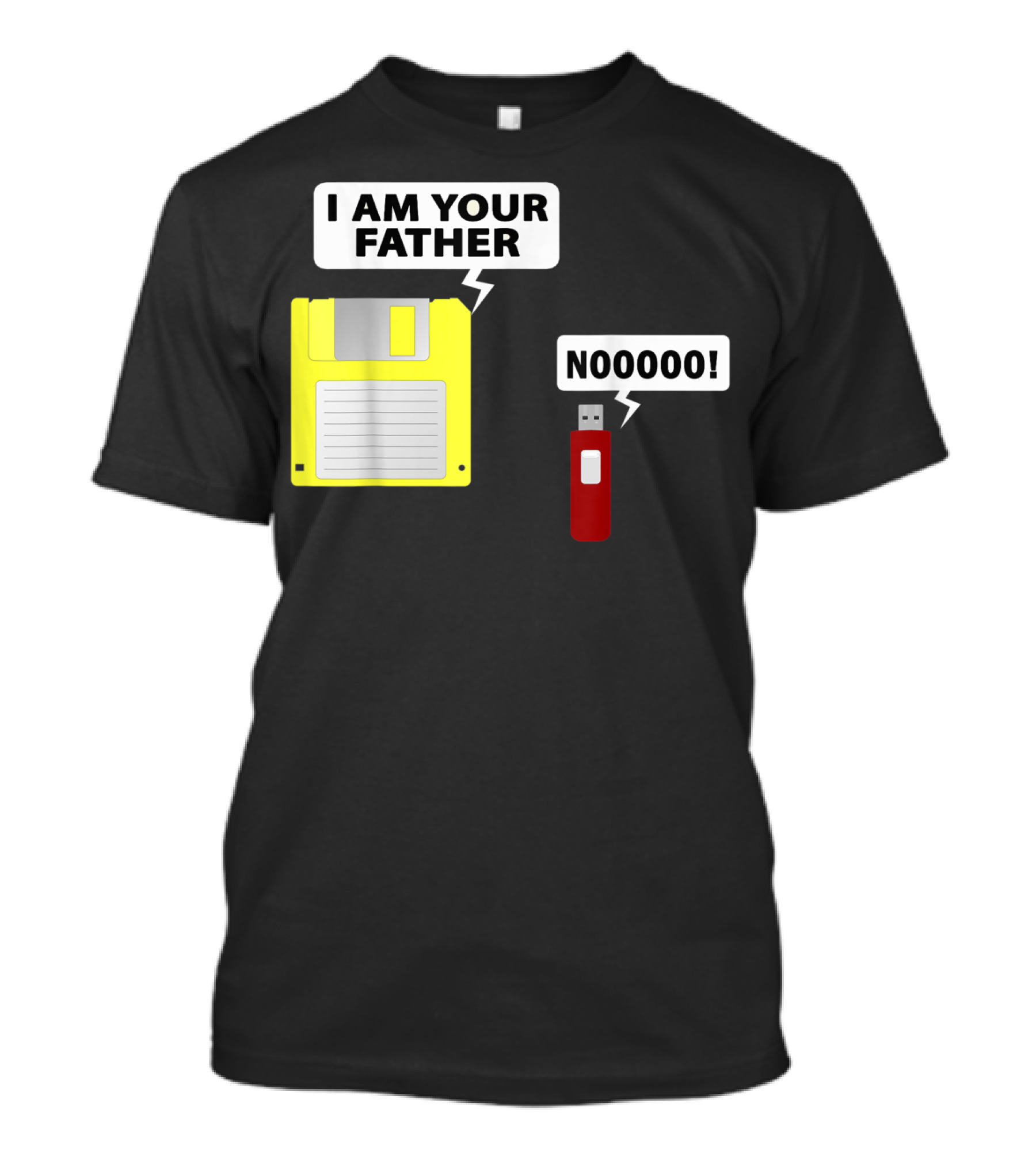 USB Floppy Disk I Am Your Father Nooooo Funny Geek Computer T-Shirt