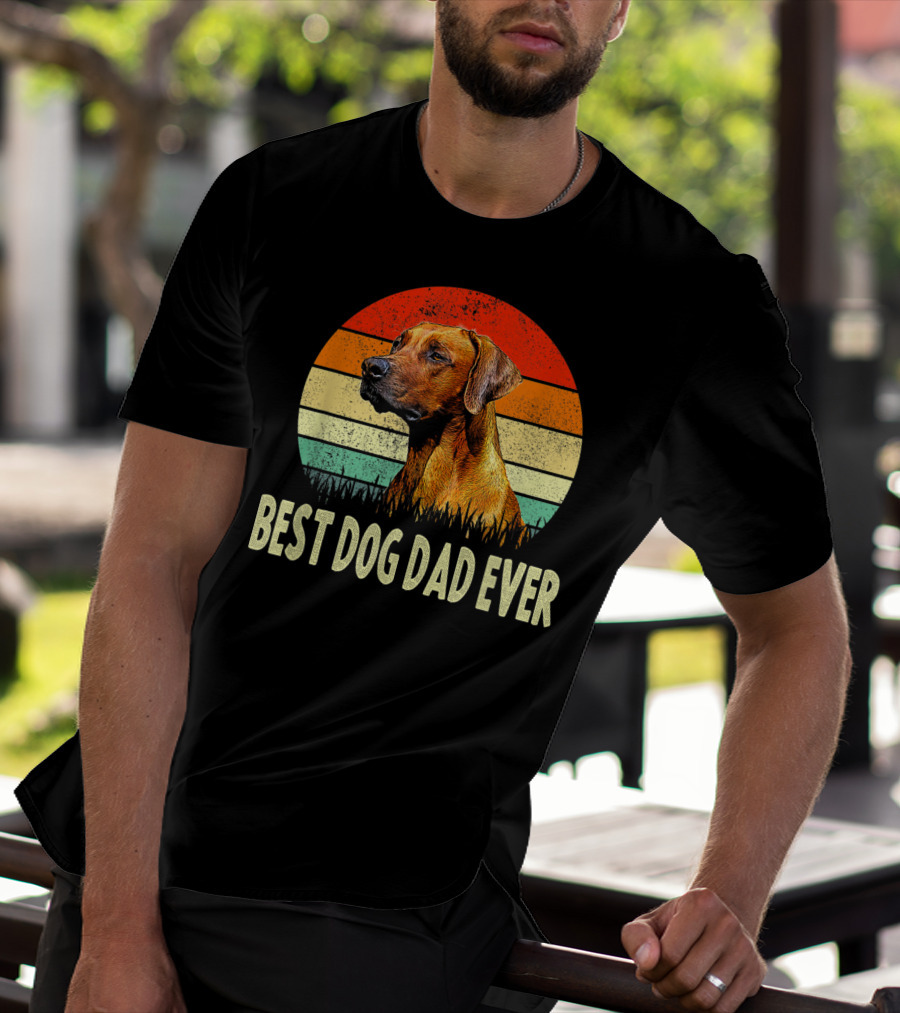 Vintage Best Dog Dad Ever Retro Canine T-Shirt