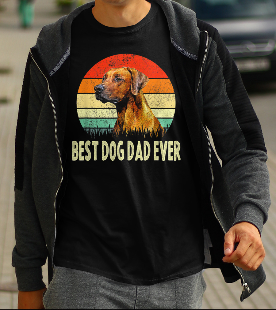 Vintage Best Dog Dad Ever Retro Canine T-Shirt