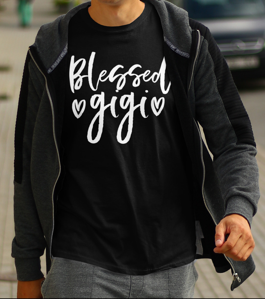 Blessed Gigi Grandparents Hearts Mother's Day T-Shirt