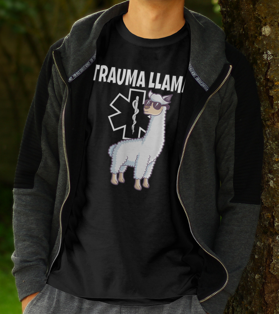Trauma Llama EMS Medic Funny EMT T-Shirt