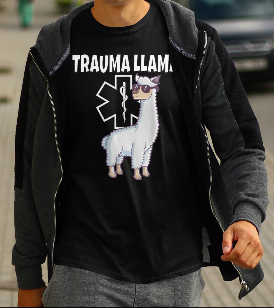 Trauma Llama EMS Medic Funny EMT T-Shirt