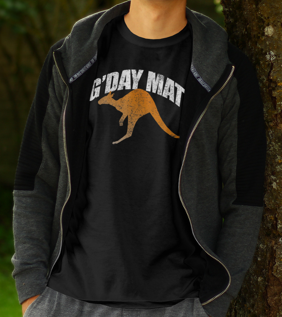 G'Day Mate Kangaroo Down Under Iconic Aussie Greeting T-Shirt