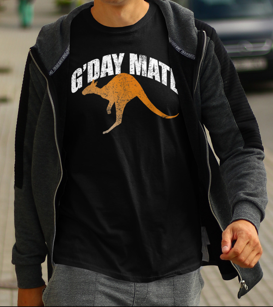 G'Day Mate Kangaroo Down Under Iconic Aussie Greeting T-Shirt