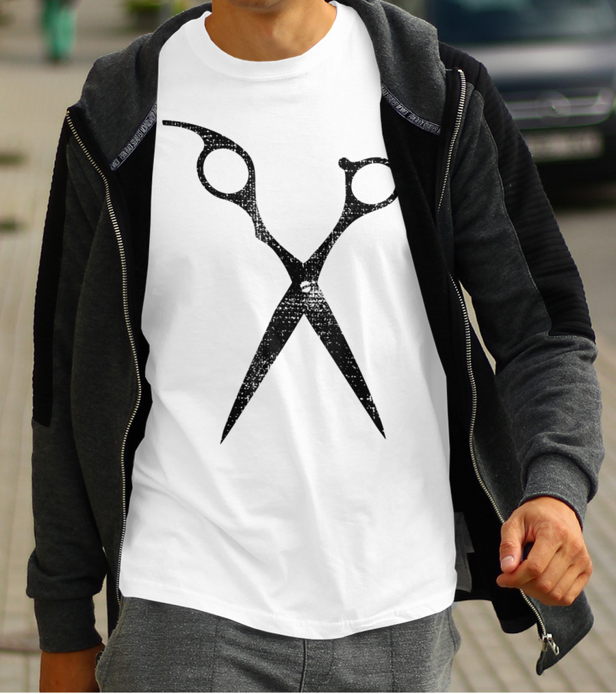 Hairdresser Barber Shop Hairsty Scissors T-Shirt