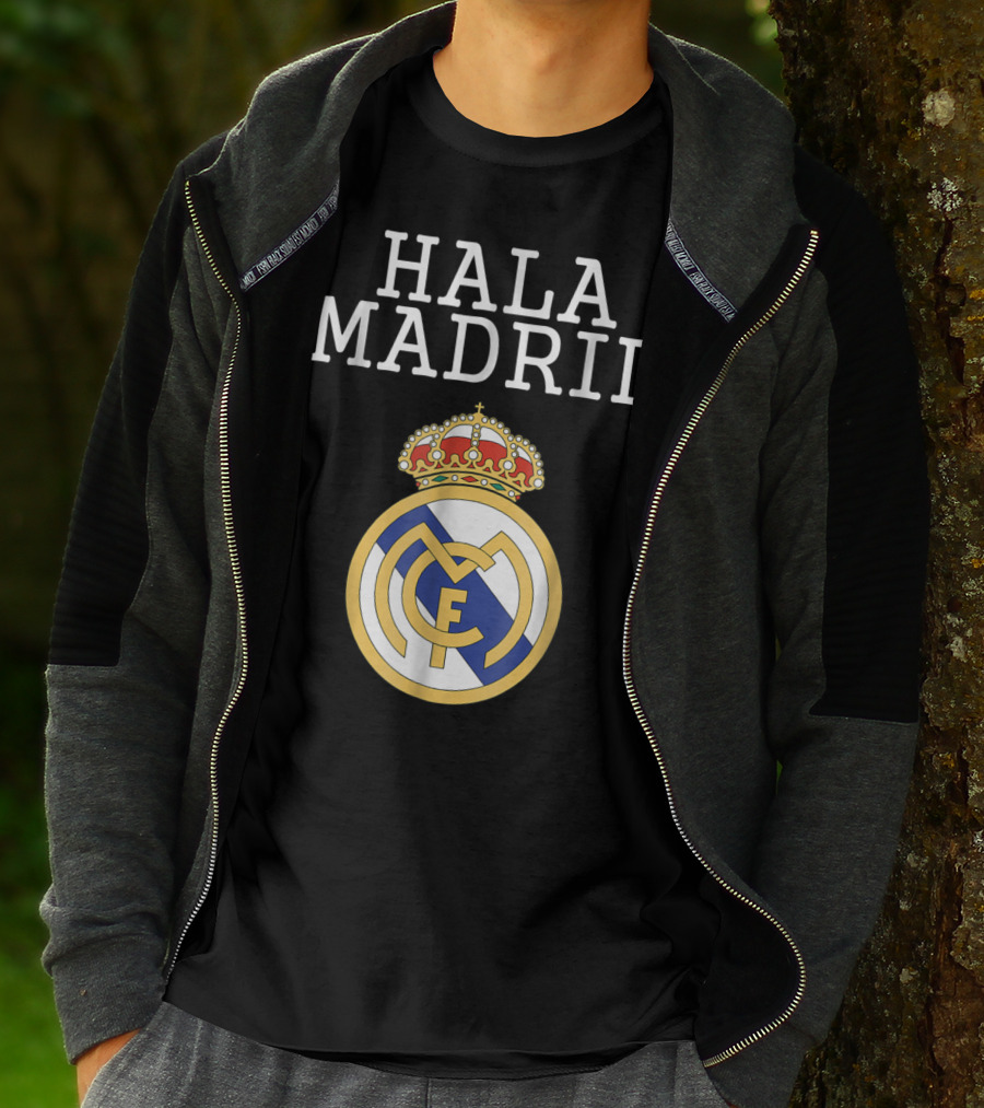 Hala Madrid Real Madrid CF Crest With Crown T-Shirt