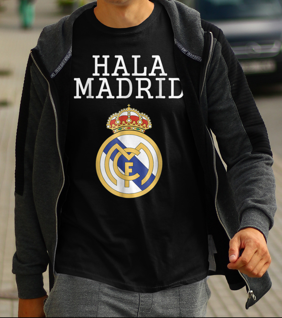Hala Madrid Real Madrid CF Crest With Crown T-Shirt